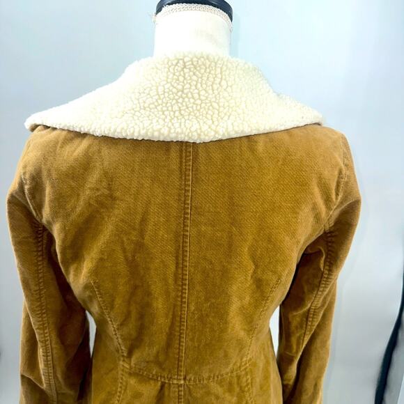 American Eagle Outfitters Unique Brown sherpa Trench Barn Coat Small - Picture 10 of 13
